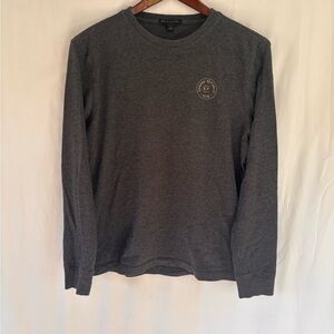 Banana Republic Elephant Graphic Men Long Sleeve Heather Gray Heritage Tee | M |